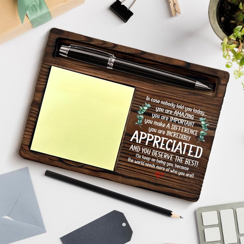 QODMGD Motivational Sticky Note Holder Thank You Appreciation Gifts for Women Men, You are Amazing Post It Note Dispenser for Home Office Desk Decor - Image 4